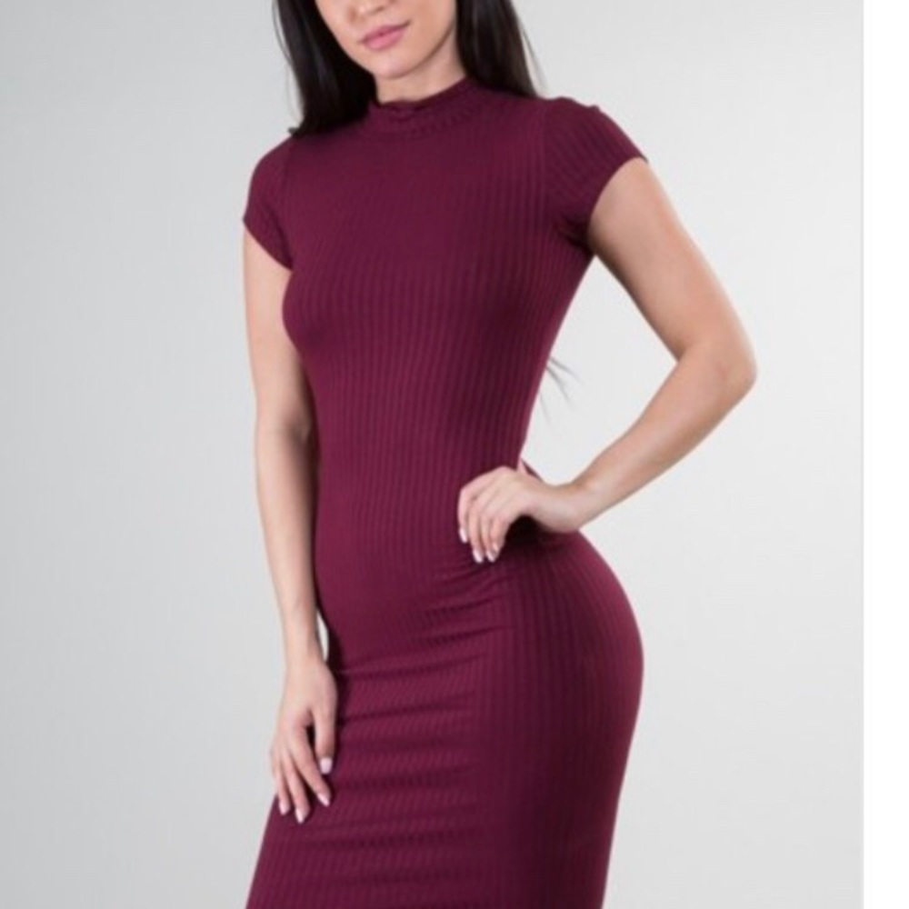 Burgundy dress